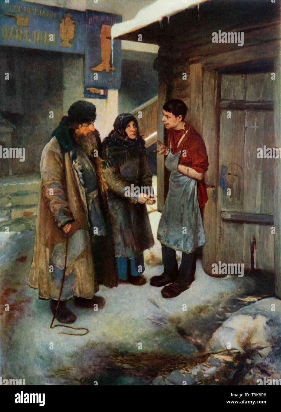 "Zu Besuch bei ihrem Sohn", 1894, (1965). Schöpfer: Klavdi Vasilevich Lebedew. Stockfoto