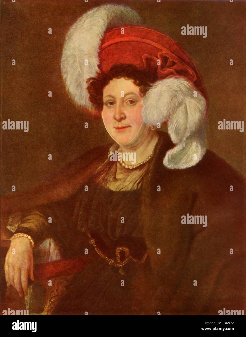 "Porträt der Gräfin V. A. Zubova", 1834, (1965). Schöpfer: Wassili Tropinin. Stockfoto