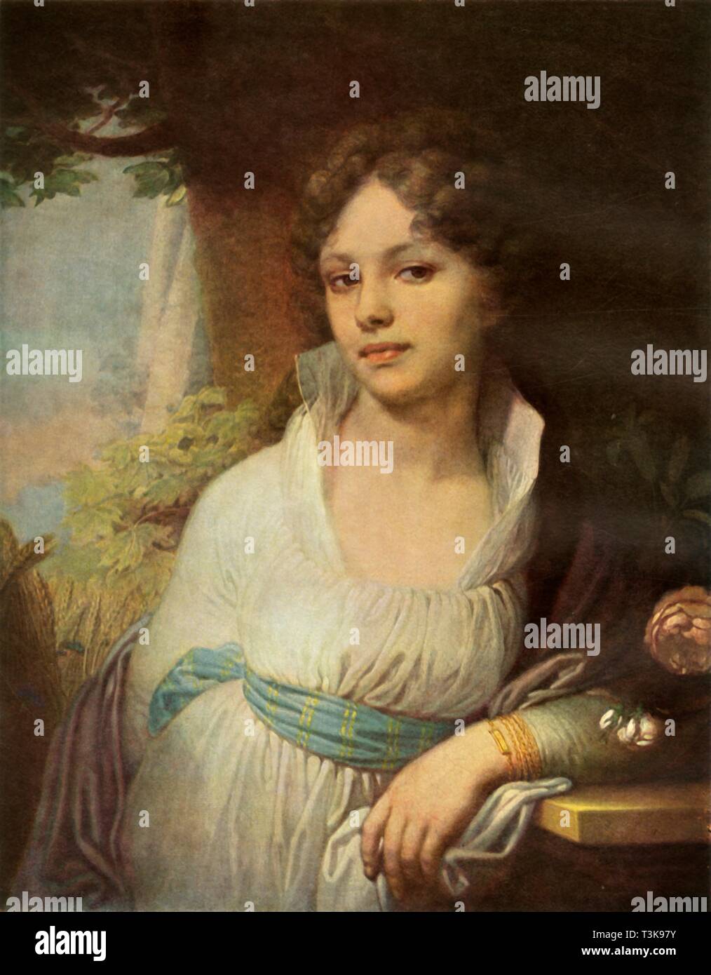 "Portrait von Maria Iwanowna Lopukhina", 1797, (1965). Schöpfer: Vladimir Borovikovsky. Stockfoto
