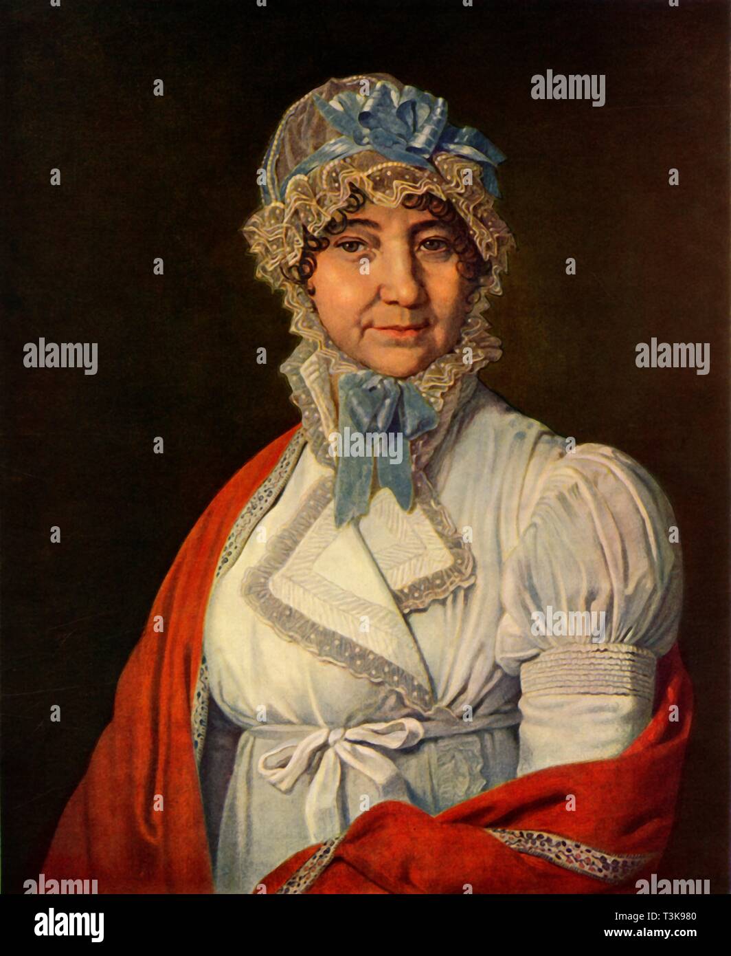 "Portrait von Nadjeschda Iwanowna Dubovitska", 1809, (1965). Schöpfer: Vladimir Borovikovsky. Stockfoto
