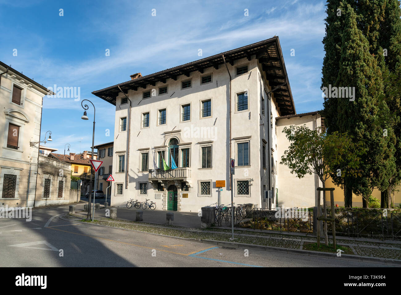 Udine, Friaul-Julisch Venetien, Italien. 21. März 2019. Der Palast des Staatlichen Konservatorium für Musik Jacopo Tomadini in Udine Stockfoto