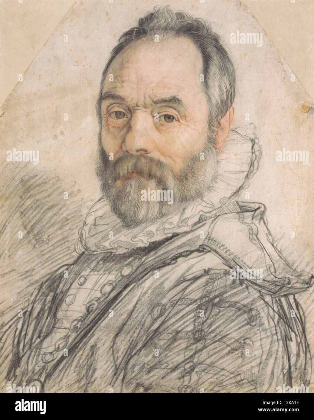 Portrait von Giovanni da Bologna (1529-1608), 1591. Schöpfer: GOLTZIUS, Hendrick (1558-1617). Stockfoto