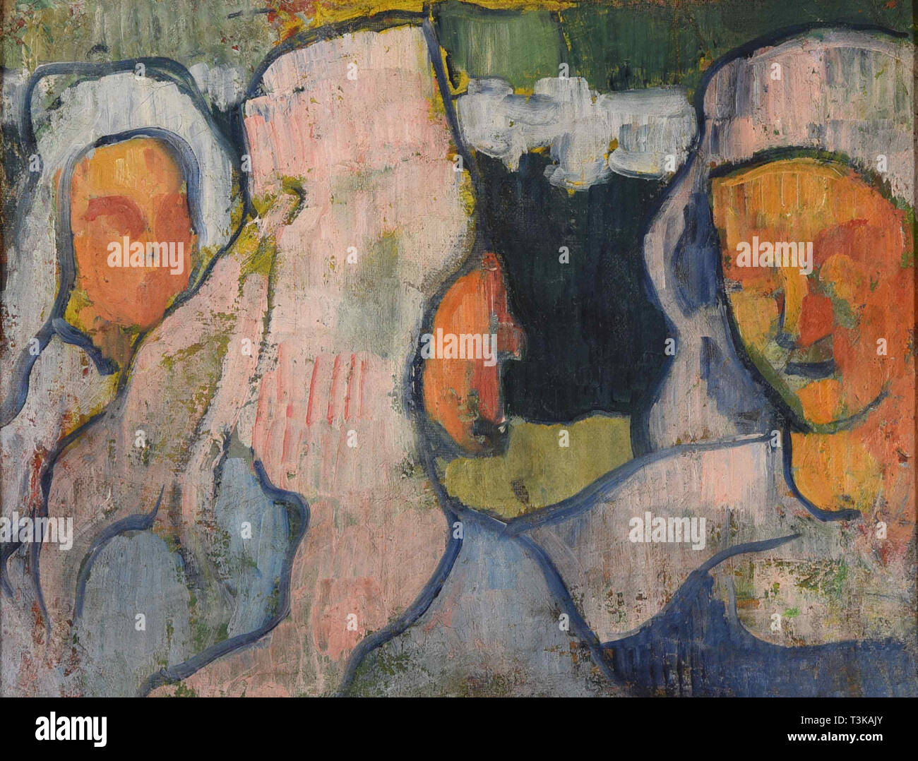 Trois Bretonen de coiffe de Deuil, 1888. Schöpfer: Bernard, Émile (1868-1941). Stockfoto