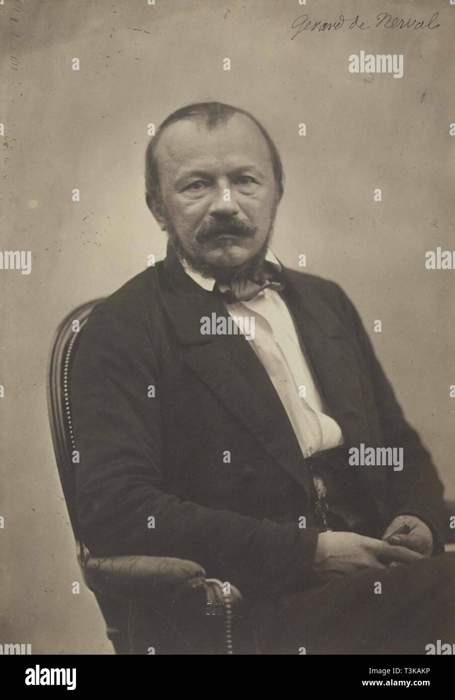 Portrait von Gérard de Nerval (1808-1855), 1854. Schöpfer: Tournachon, Adrien (1825-1903). Stockfoto