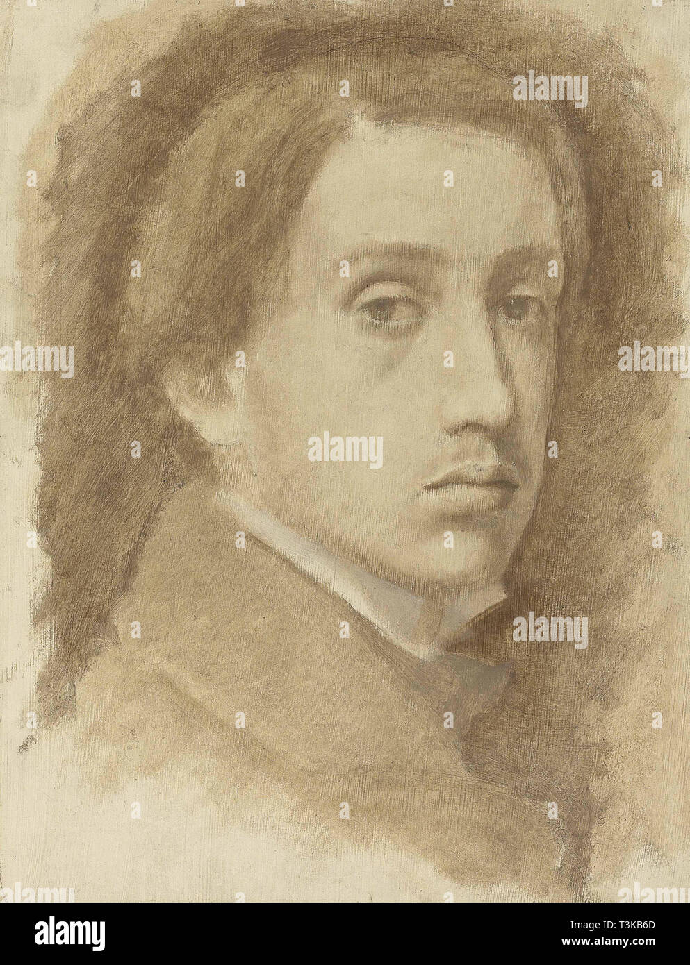 Selbstbildnis, ca 1854. Schöpfer: Degas, Edgar (1834-1917). Stockfoto