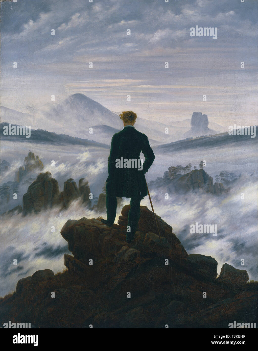 Der Wanderer über Dem Nebelmeer Interpretation Caspar David Friedrich Wanderer Stockfotos und -bilder Kaufen - Alamy