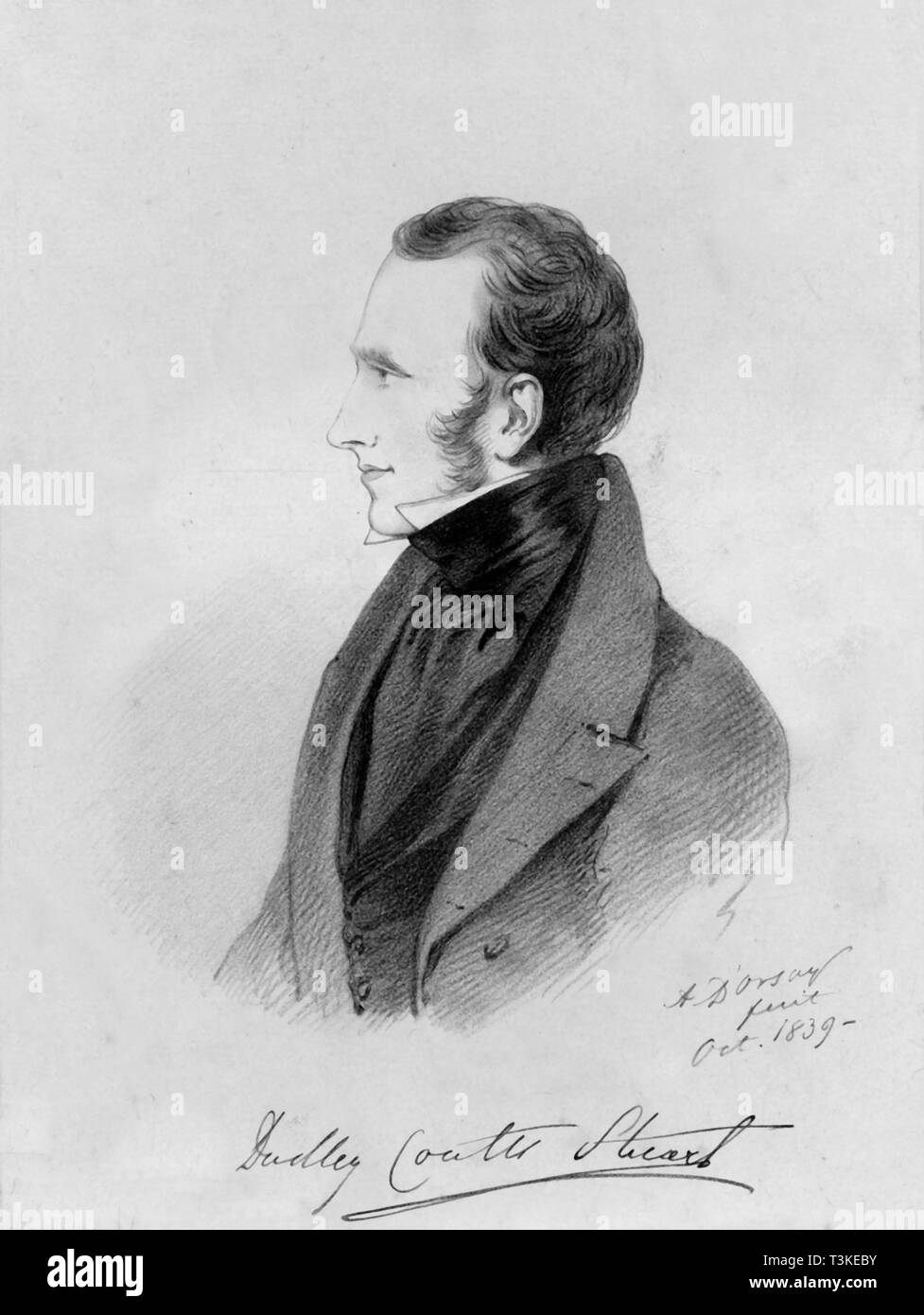 'Dudley Coutts Stuart', 1839. Schöpfer: Alfred d'Orsay, Richard James Lane. Stockfoto