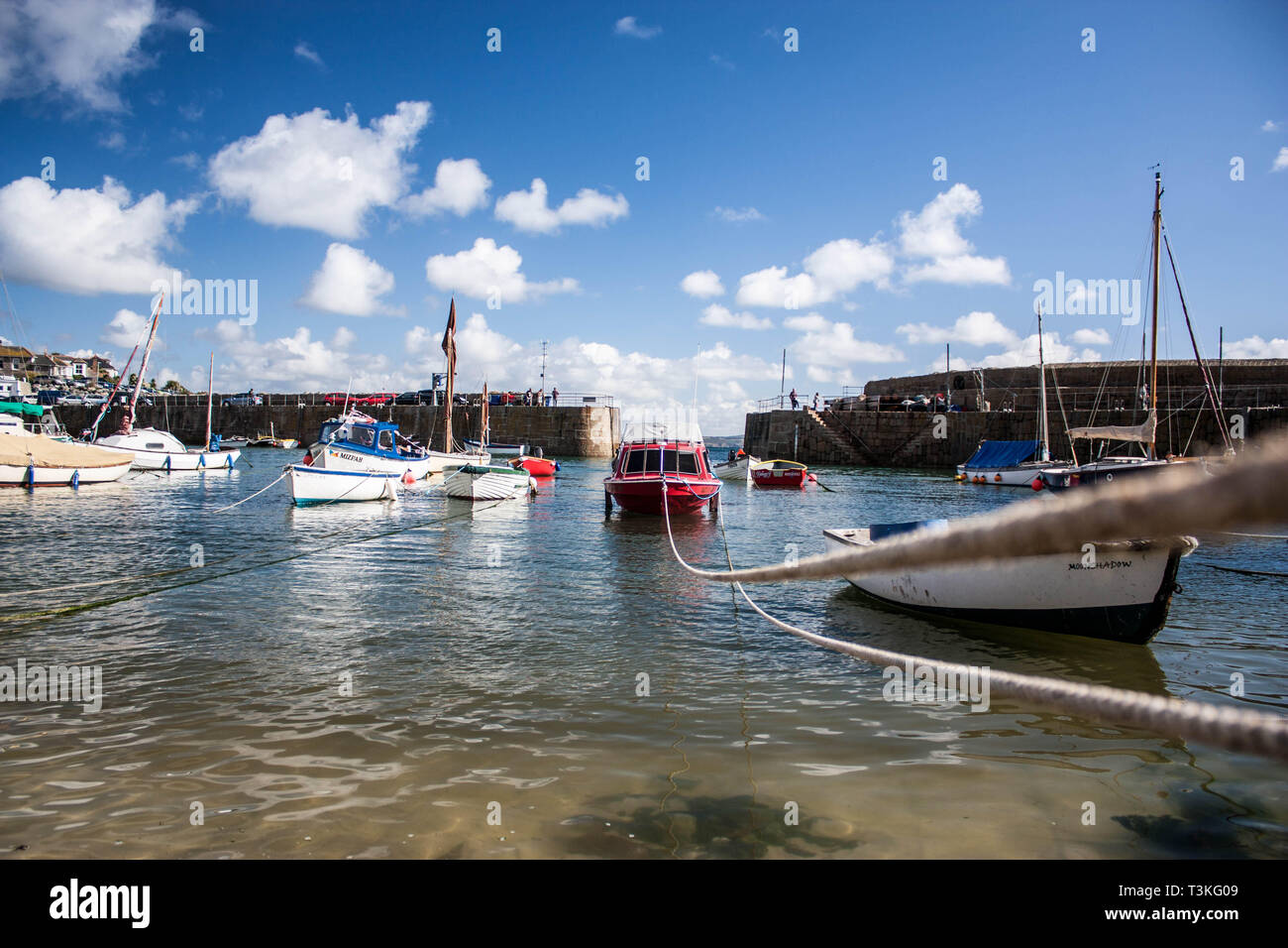 Mousehole Harbour Cornwall Stockfoto