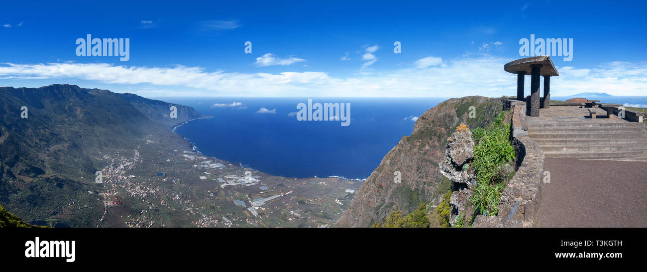 Aussichtspunkt Mirador de Jinama-El Hierro, Kanarische Inseln Stockfoto