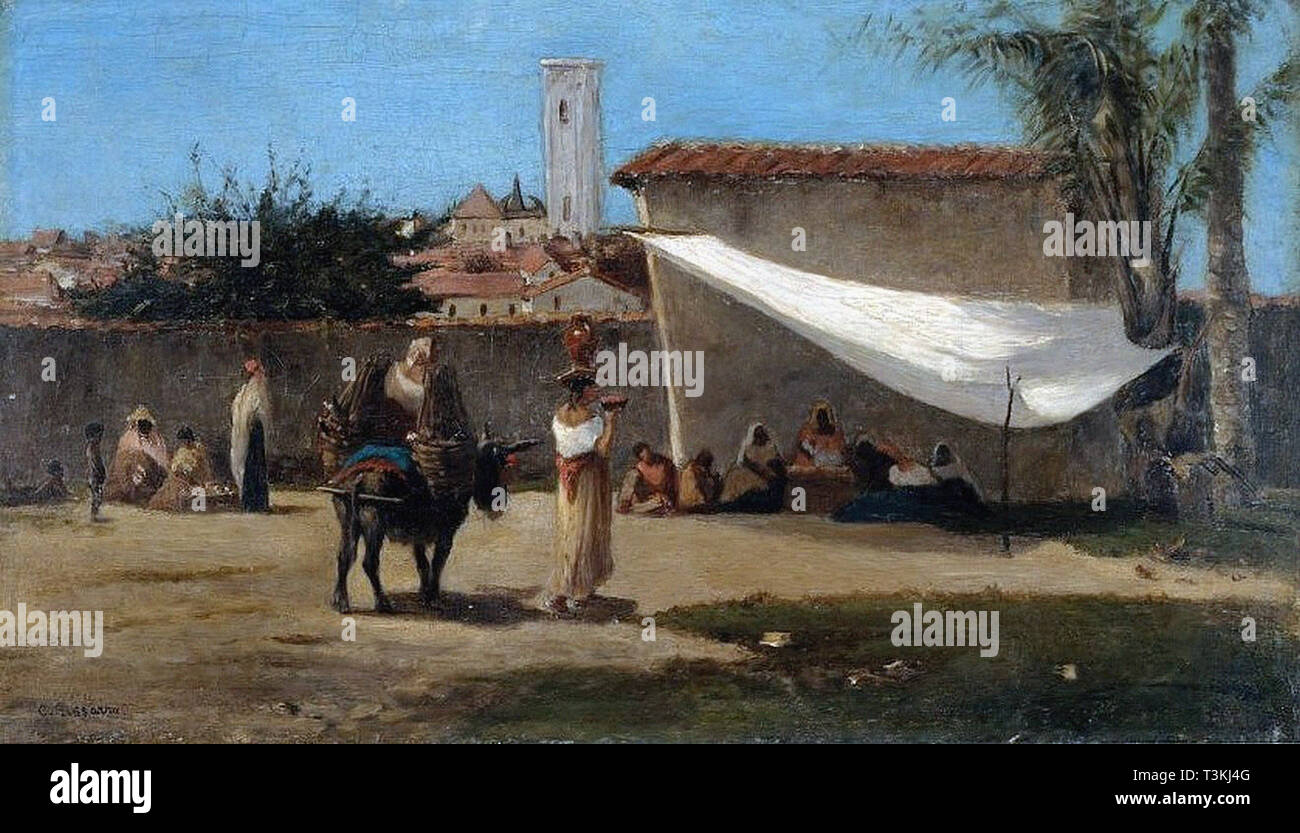 Camille Pissarro (1830 1903) eine Plaza in Caracas Private Collection 1850 Stockfoto