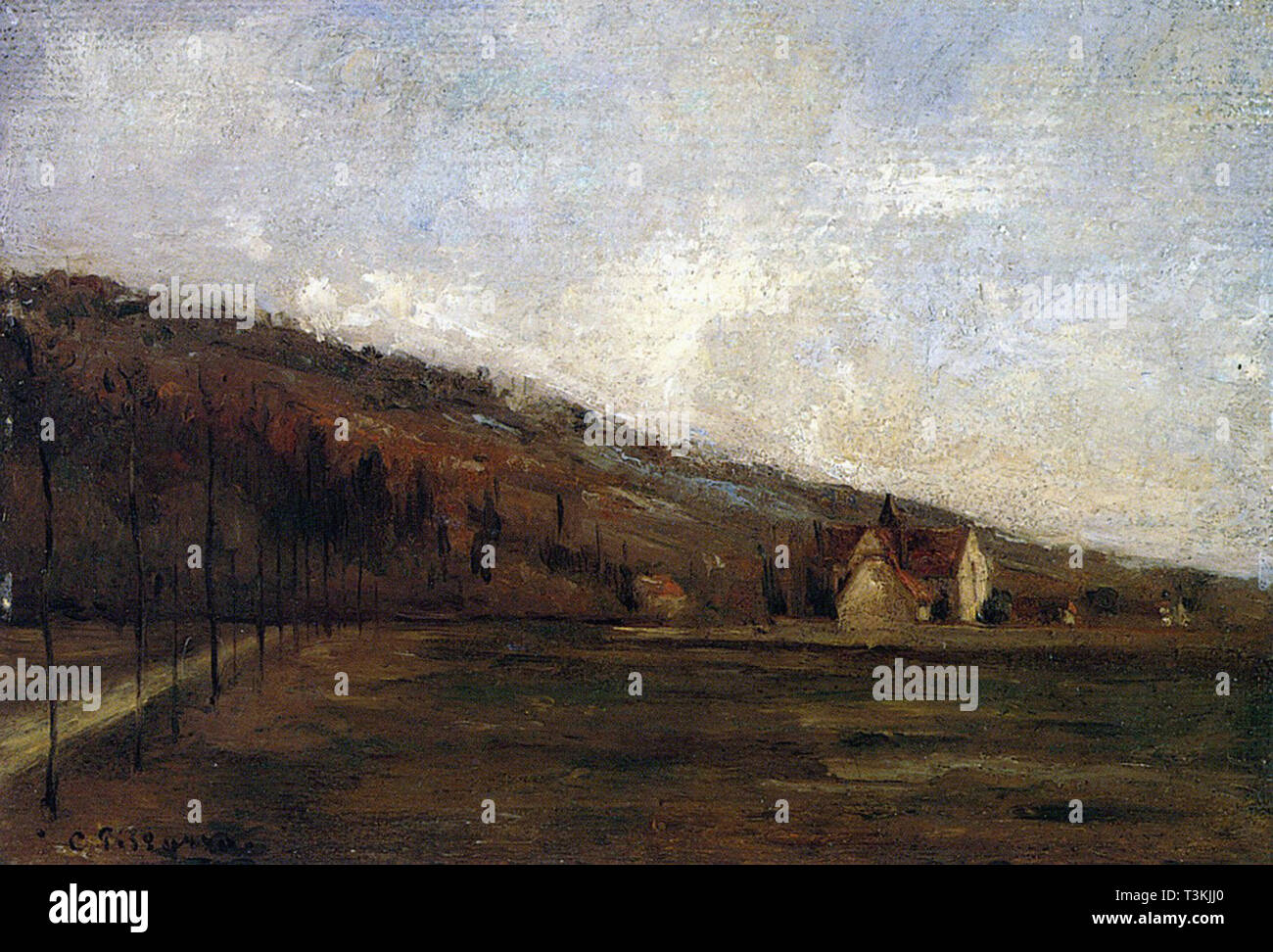 Camille Pissarro (1830 1903) Ufer der Marne im Winter Studie Private Collection 1866 Stockfoto