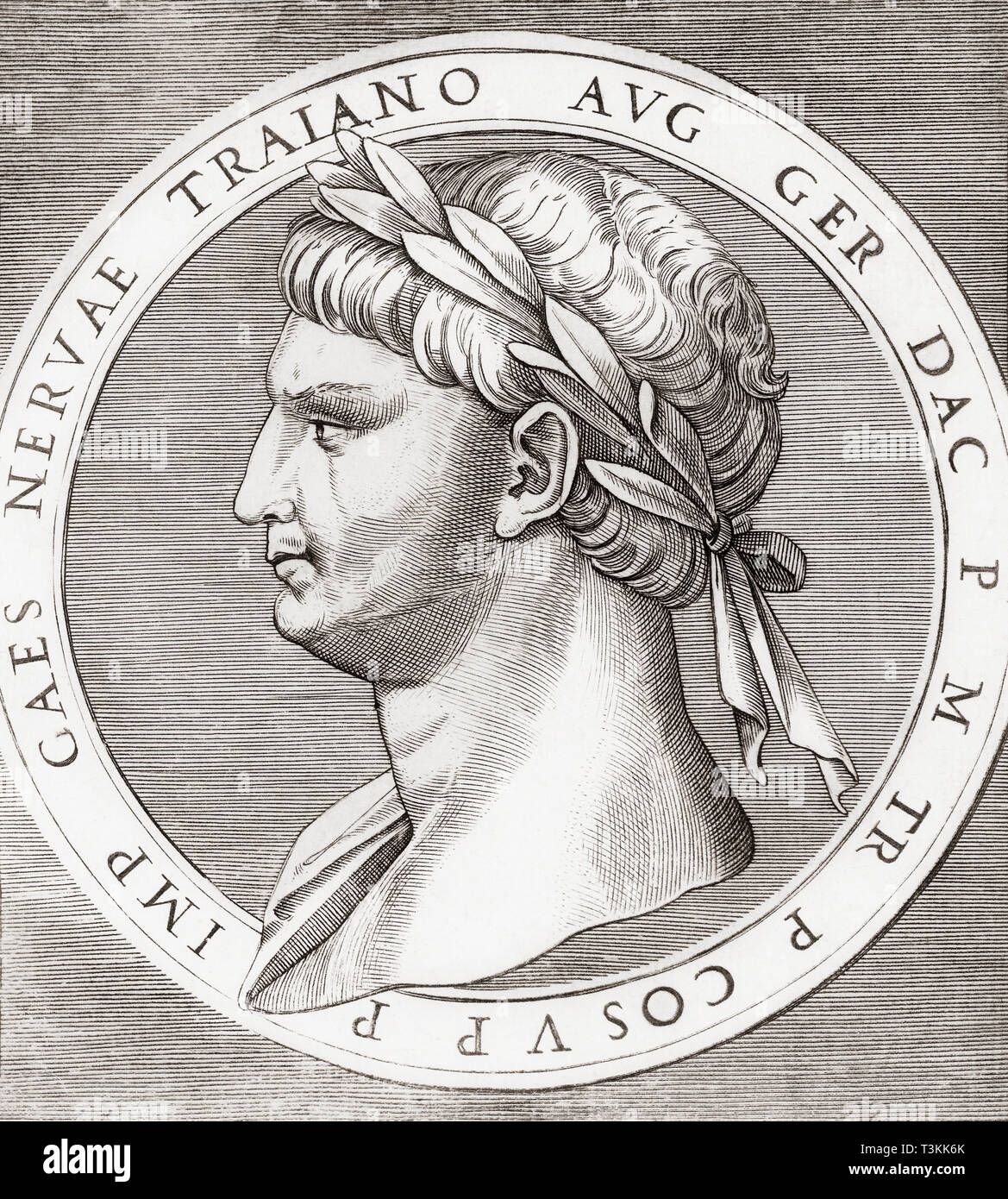 Nerva, 30 AD 98 AD. Römische Kaiser. Stockfoto