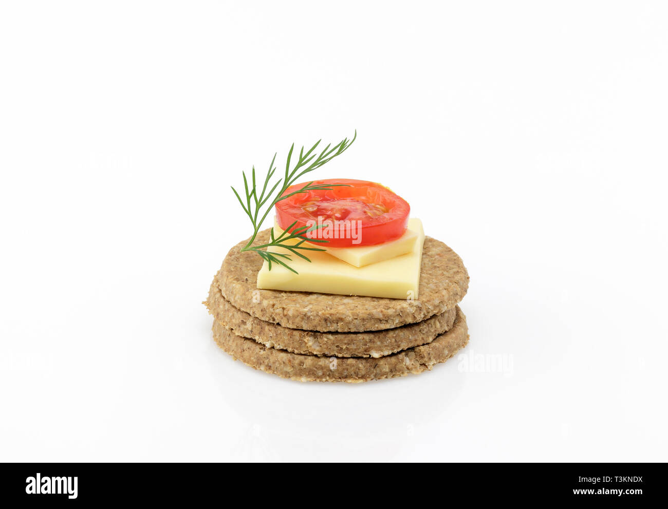 Roggen Haferplätzchen mit Laktose Käse alternative Stockfoto
