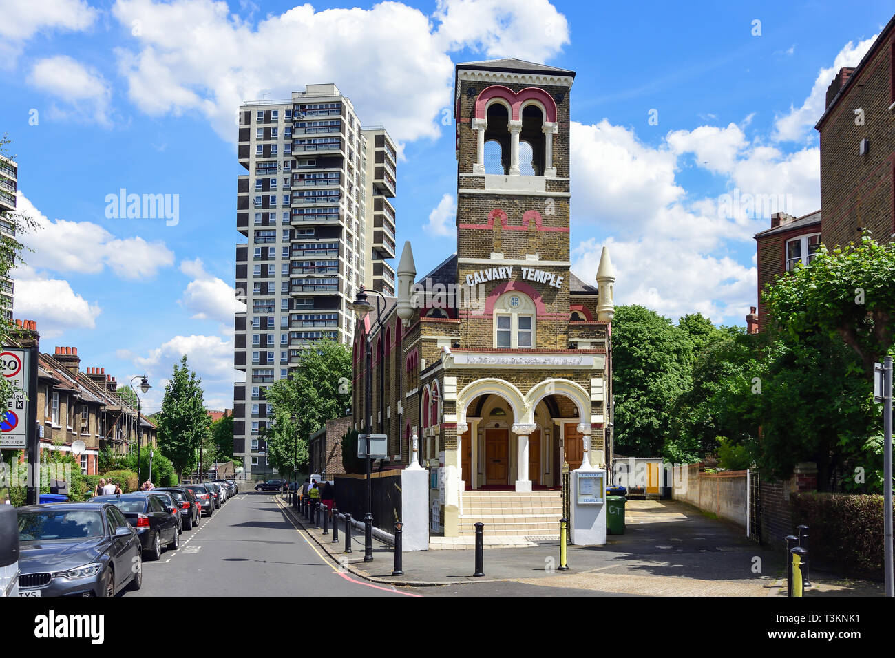 Calvary Temple Vereinigte Pfingstgemeinde, Councillor Street, Camberwell, Londoner Stadtteil Lambeth, Greater London, England, Vereinigtes Königreich Stockfoto