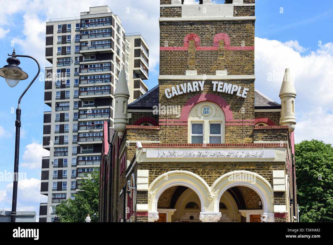 Calvary Temple Vereinigte Pfingstgemeinde, Councillor Street, Camberwell, Londoner Stadtteil Lambeth, Greater London, England, Vereinigtes Königreich Stockfoto