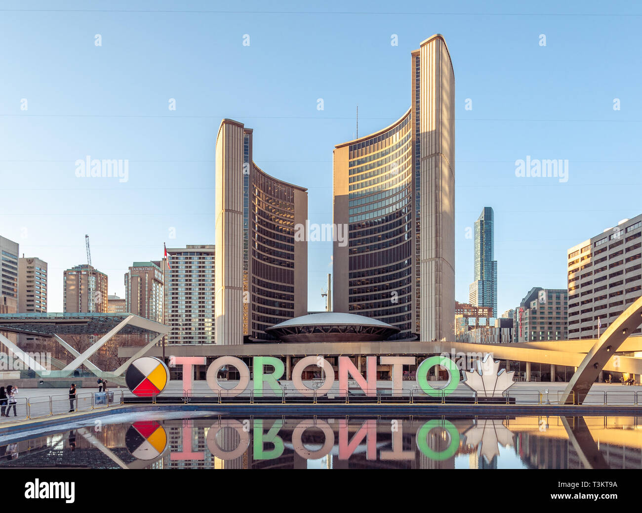 Toronto anmelden Nathan Phillips Square Stockfoto