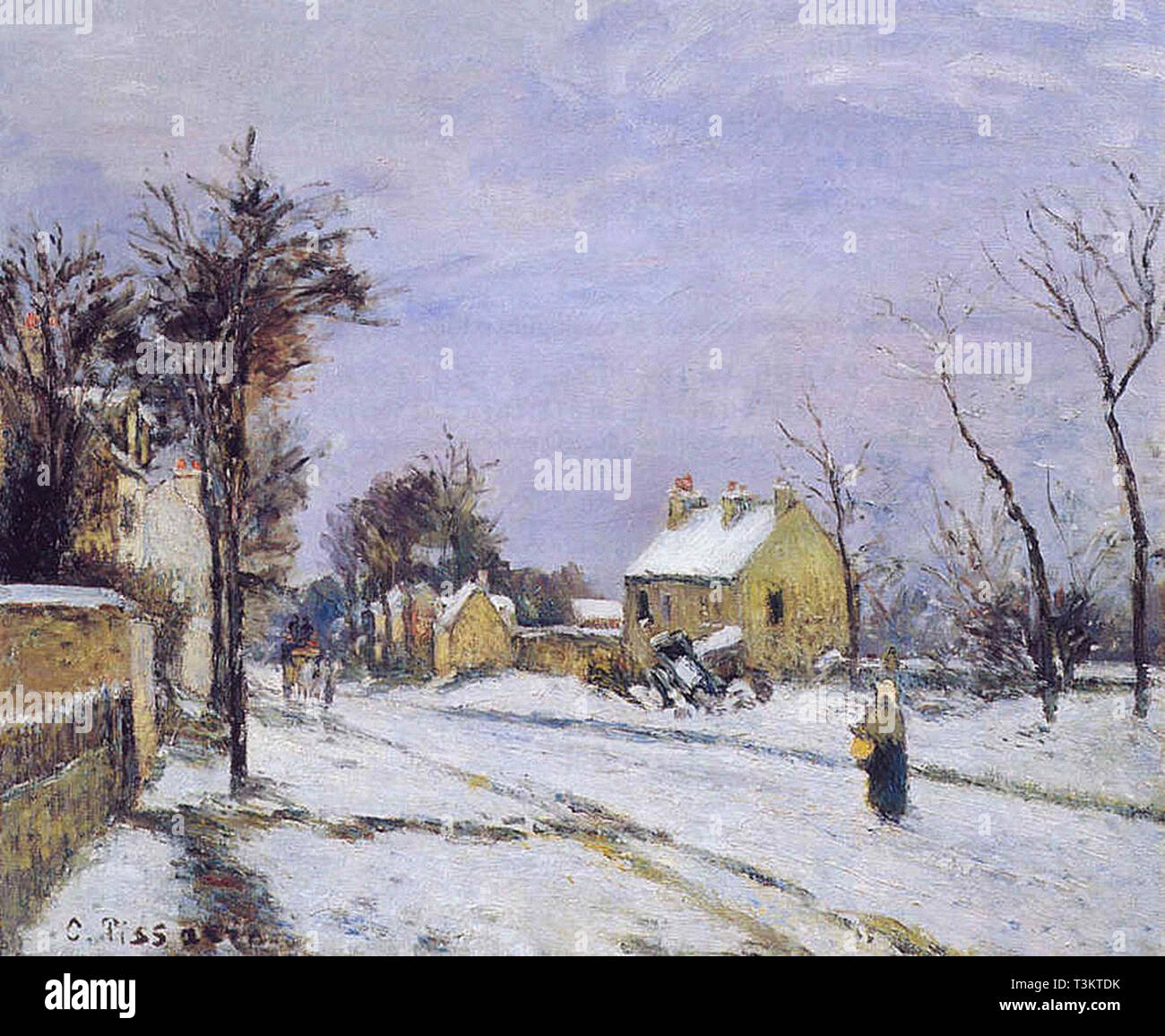 Camille Pissarro (1830 1903) Louveciennes La Route De Versailles - Private Collection 1870 Stockfoto