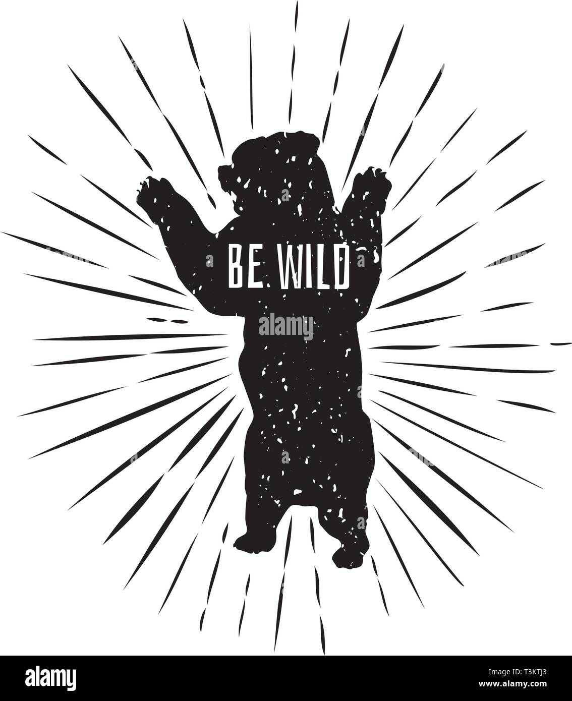 Vector Illustration eines Grizzlybären. Stock Vektor