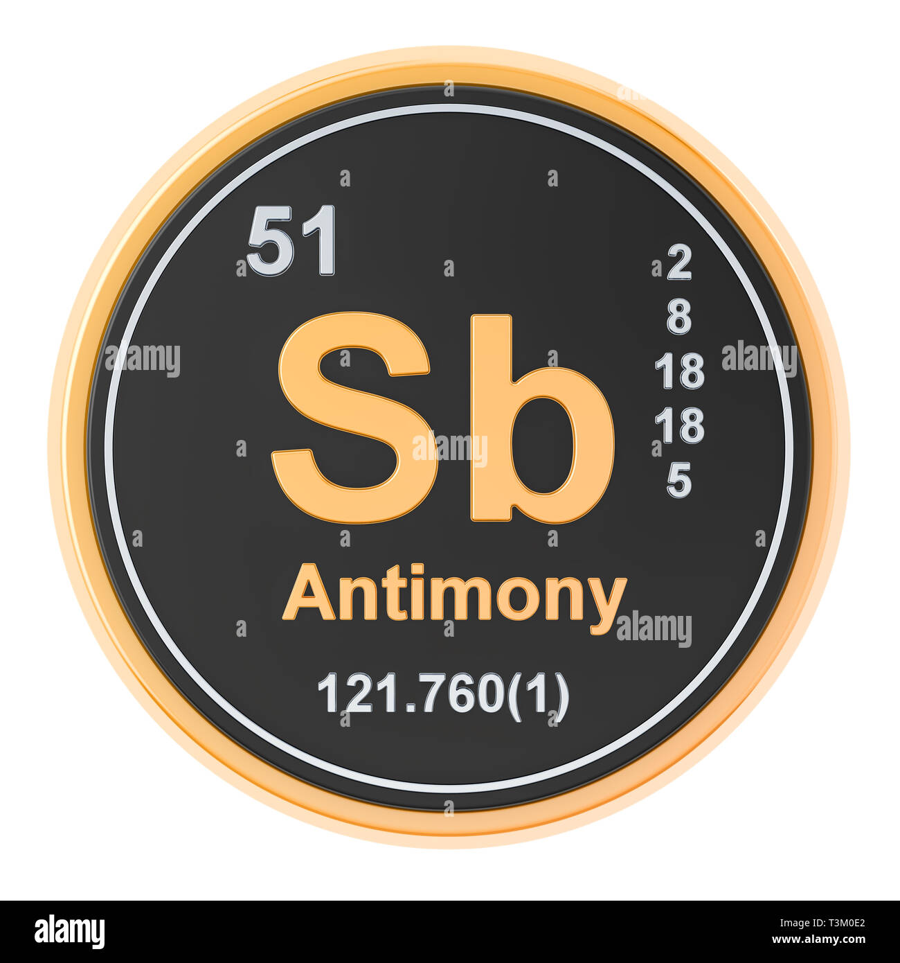 Zeichen Für Antimon Stibium Atomnummer Stockfotos und -bilder Kaufen - Alamy