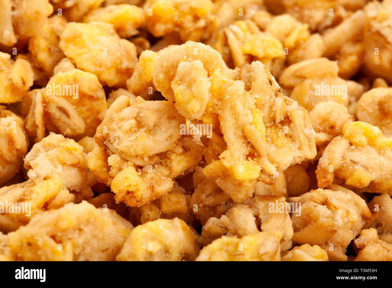 Müsli Makro Nahaufnahme Stockfoto