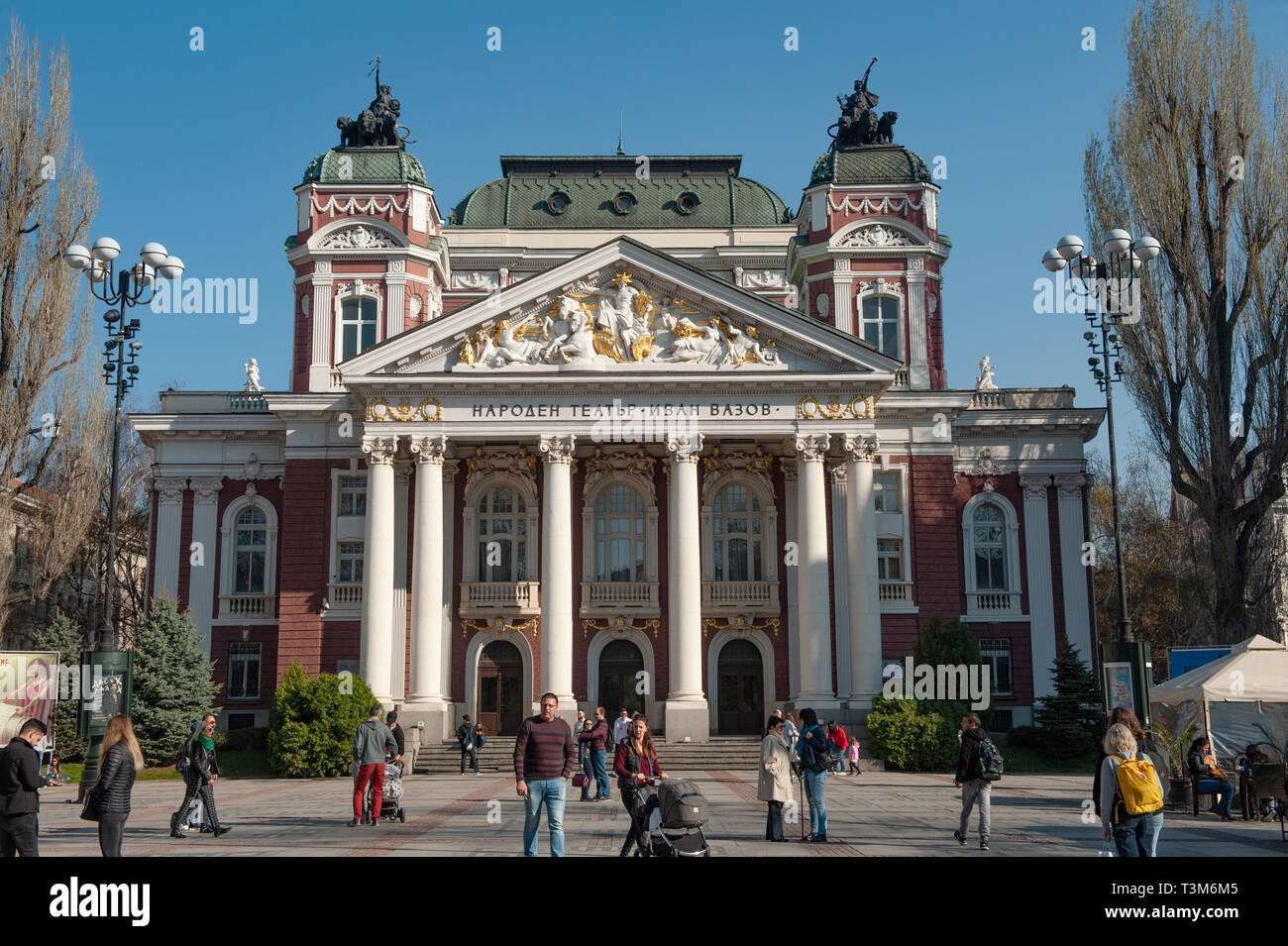 Bulgarien Nationaltheater Ivan Vazov, City Garden, Sofia, Bulgarien, Europa, Stockfoto