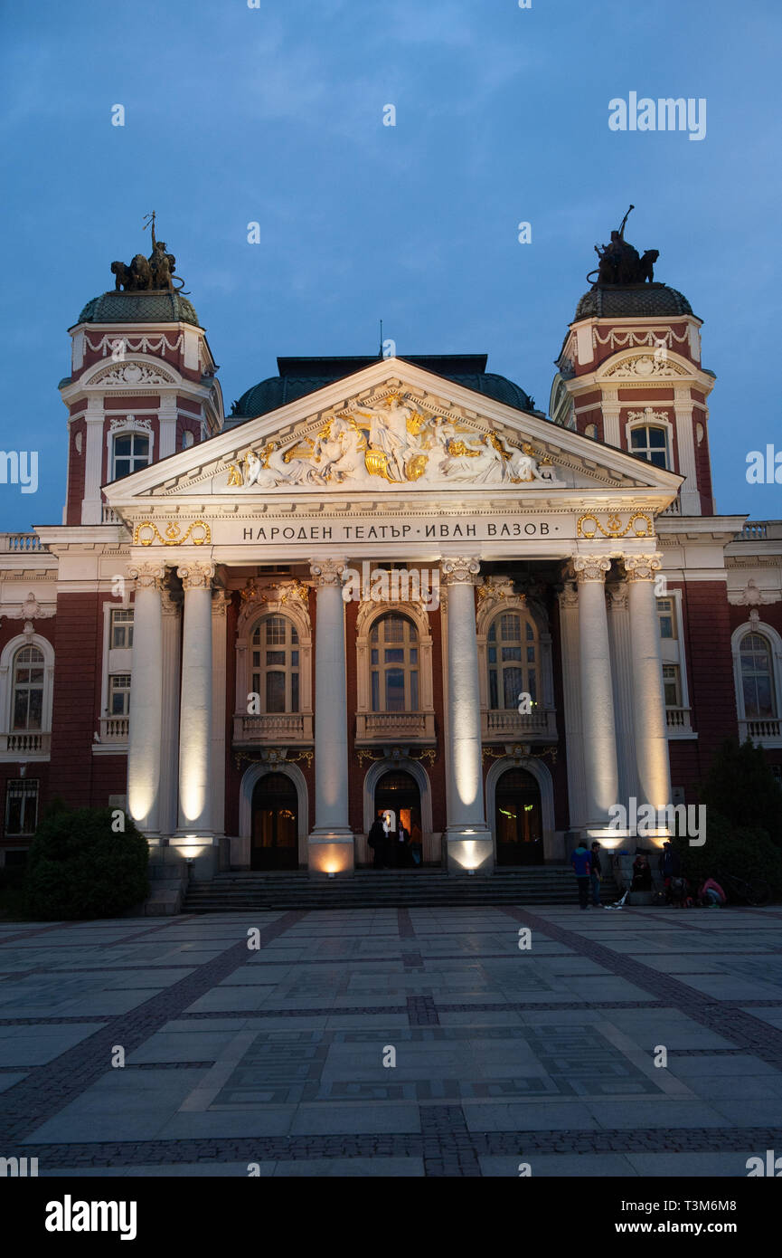 Bulgarien Nationaltheater Ivan Vazov, City Garden, Sofia, Bulgarien, Europa, Stockfoto