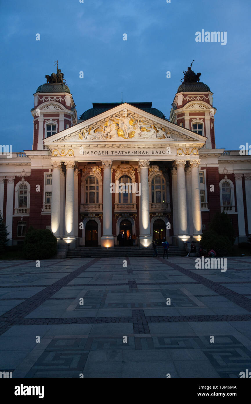Bulgarien Nationaltheater Ivan Vazov, City Garden, Sofia, Bulgarien, Europa, Stockfoto