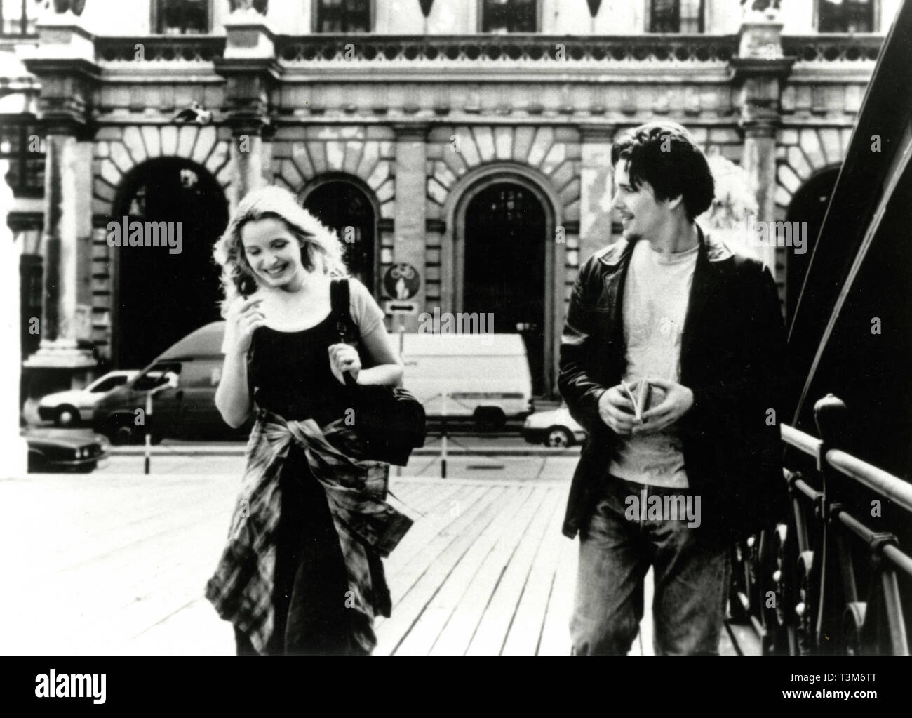 Julie Delpy und Ethan Hawke im Film vor Sonnenaufgang, 1995 Stockfoto