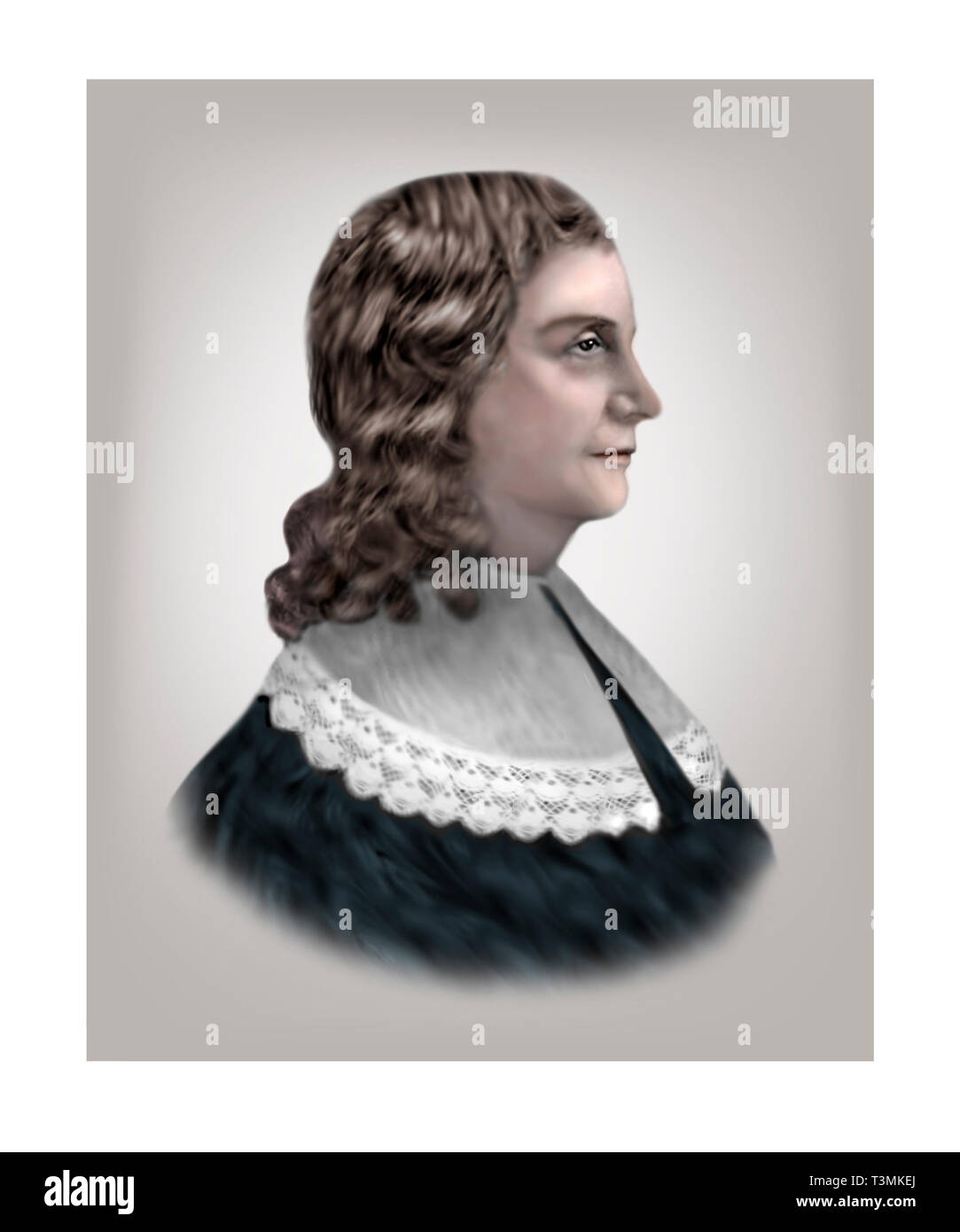 Dorothea Erxleben 1715-1762 Erste weibliche Deutscher Arzt auf eine frühere krank definiert Porträt basierend Stockfoto