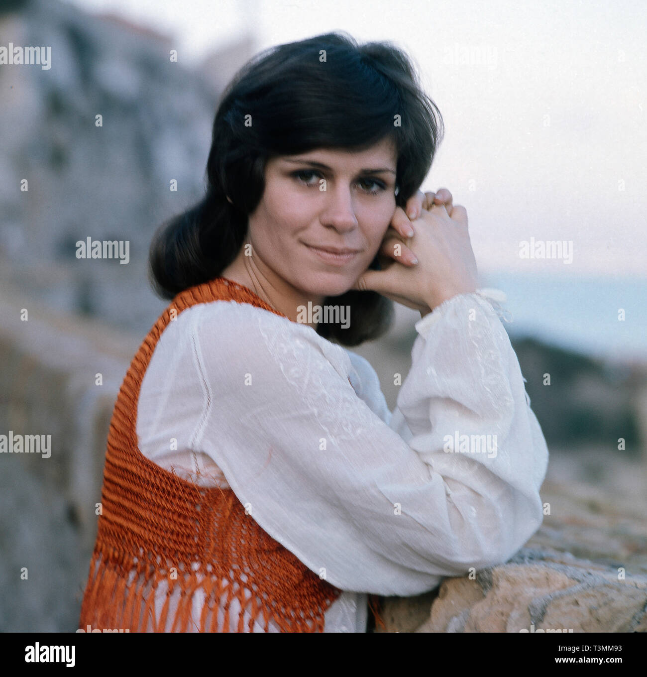Mary Roos, deutsche Schlagersängerin, Deutschland Ca. 1978. Deutsche Schlager Sängerin Mary Roos, Deutschland Ca. 1978. Stockfoto