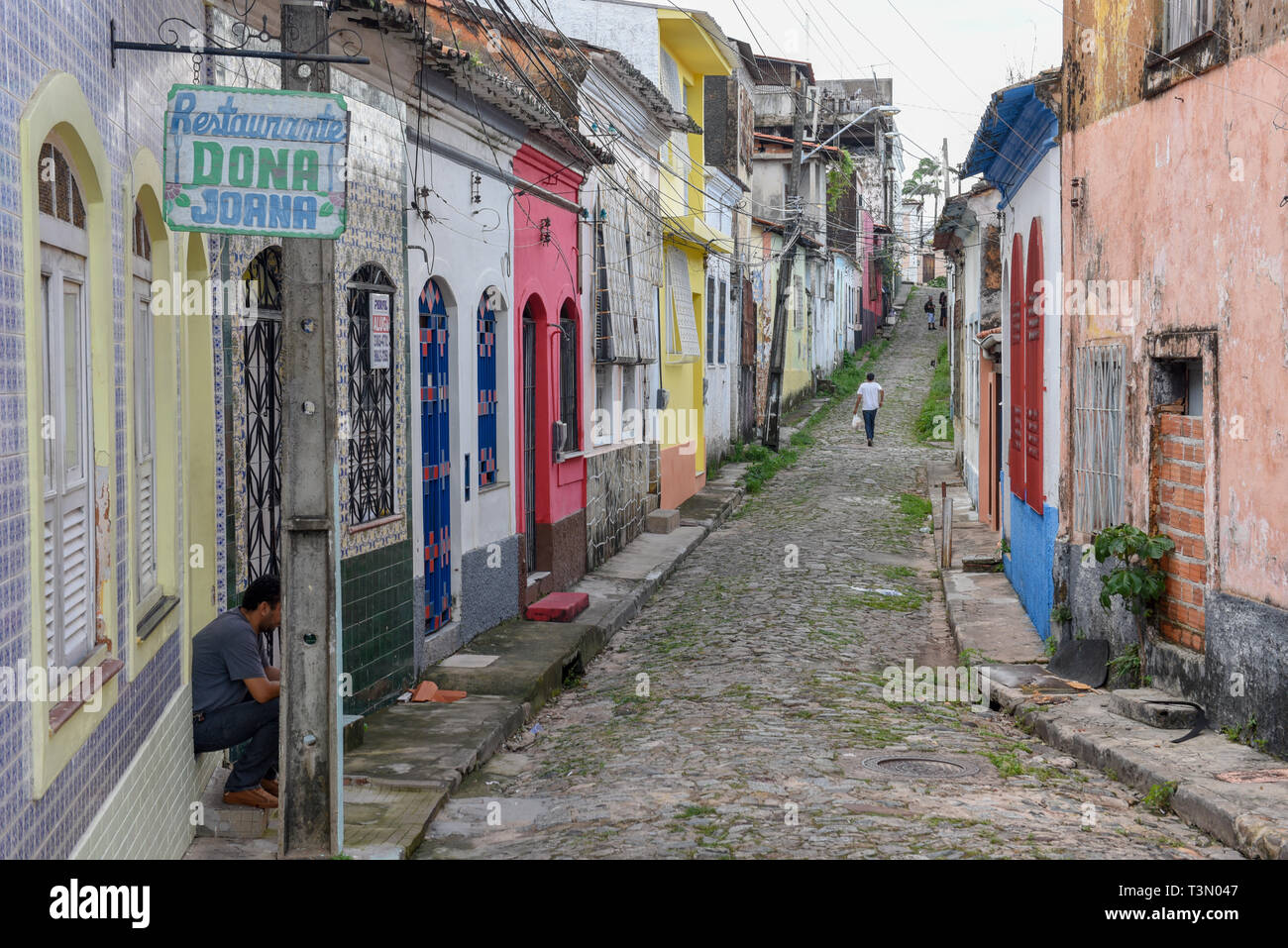 Traditionelle portugiesische Kolonialarchitektur in Sao Luis Brasilien Stockfoto