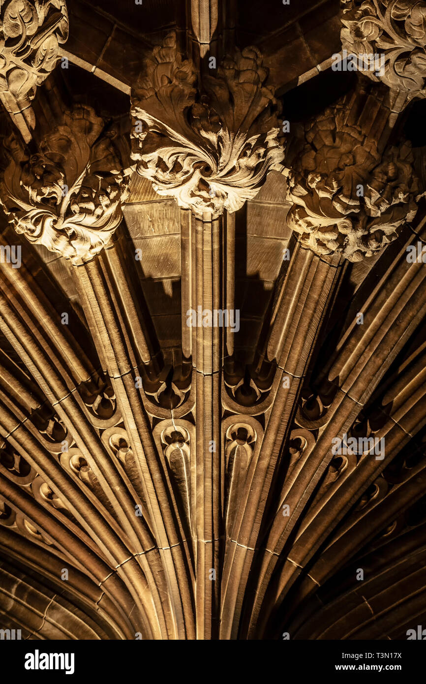 Decke detail, Thistle Kapelle St. Giles' Cathedral, Edinburgh, Schottland, Vereinigtes Königreich Stockfoto