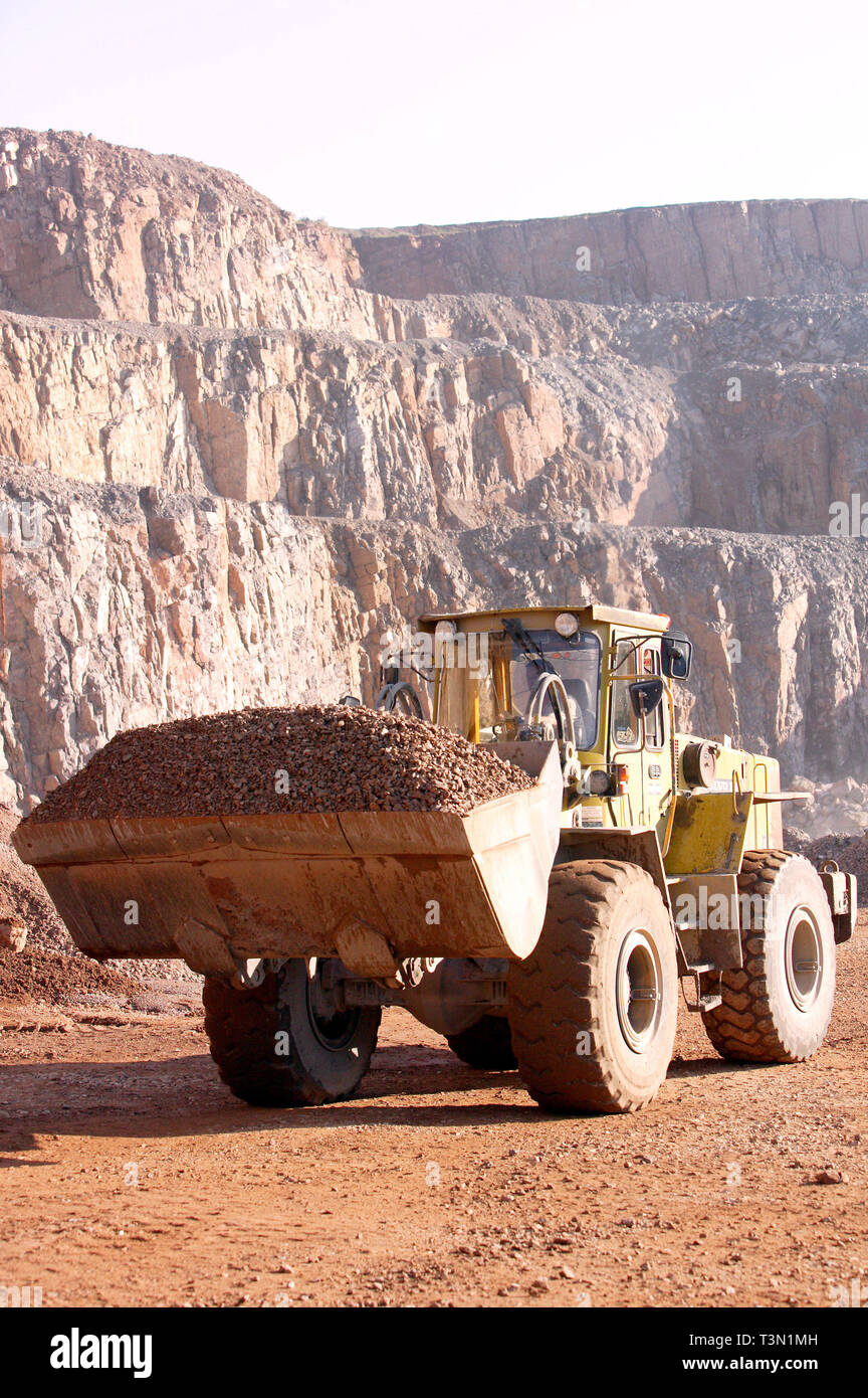 Hanson Zuschlagstoffe zu machen Steinbruch in Newport South Wales. 05/10/2005 Stockfoto