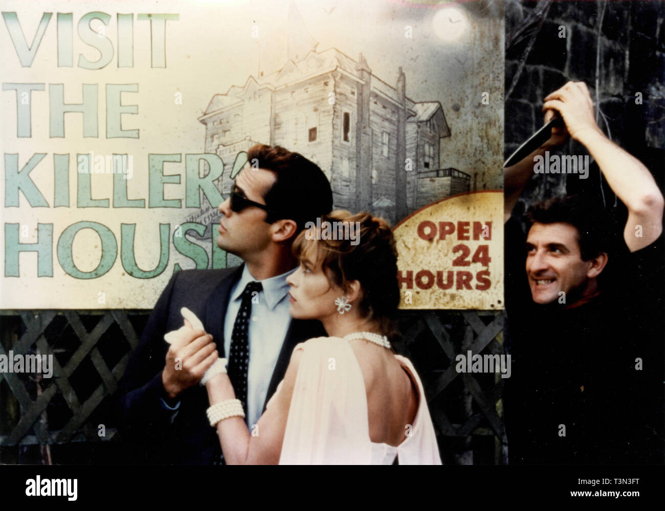 Schauspieler Billy Zane, Joanna Pacula und Ezio Greggio im Film Il Silenzio dei Prosciutti, 1990 s Stockfoto