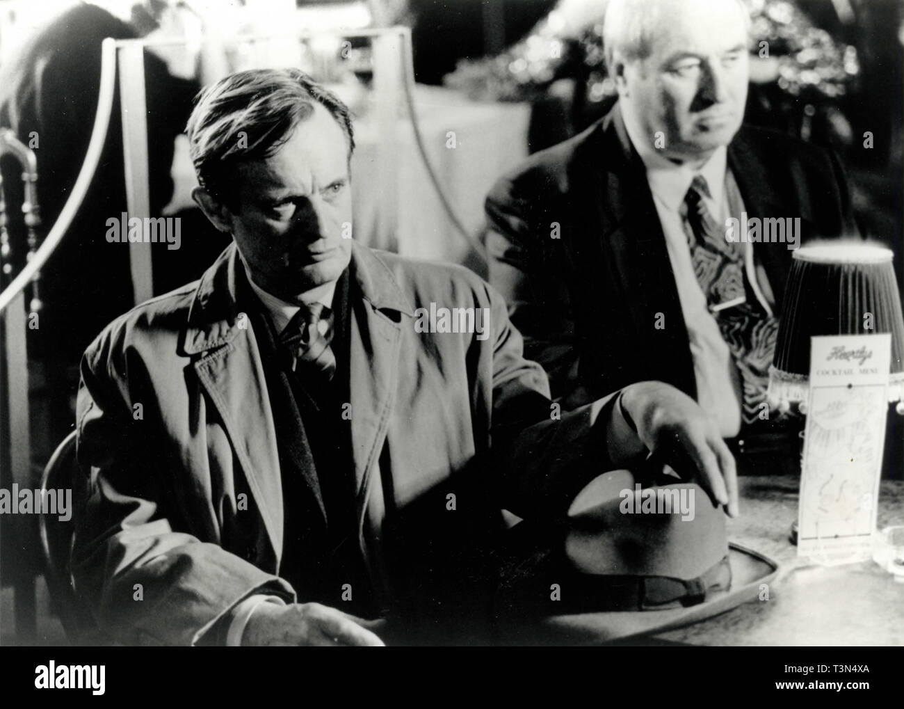 Schauspieler Adrian Dunbar und Ned Beatty im Film hören mein Lied, 1991 Stockfoto