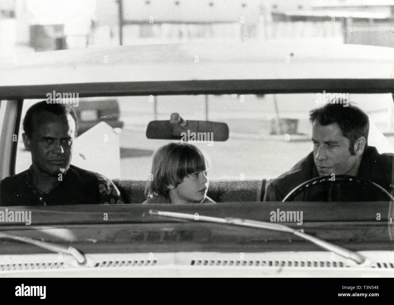 Schauspieler Harry Belafonte und John Travolta im Film des Weißen Mannes Bürde, 1995 Stockfoto