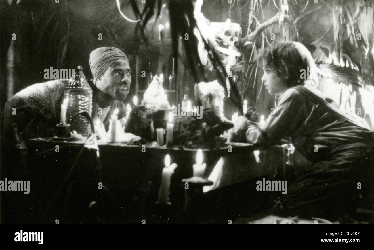 Elijah Wood und Courtmey B. Vance im Film Huck Finn, 1993 Stockfoto