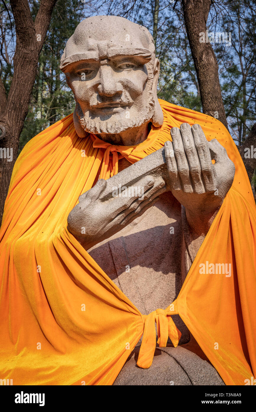 Die mimik von Buddha, tausend Buddha Berg öffentlichen Park, Jinan, Provinz Shandong, China Stockfoto