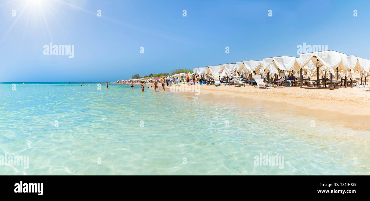 Lido Marini, Malediven des Salento, Apulien, Italien. Stockfoto