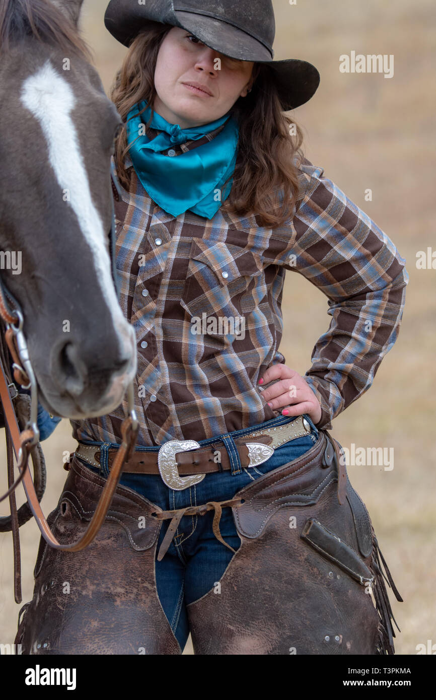 American cowgirl Stockfoto