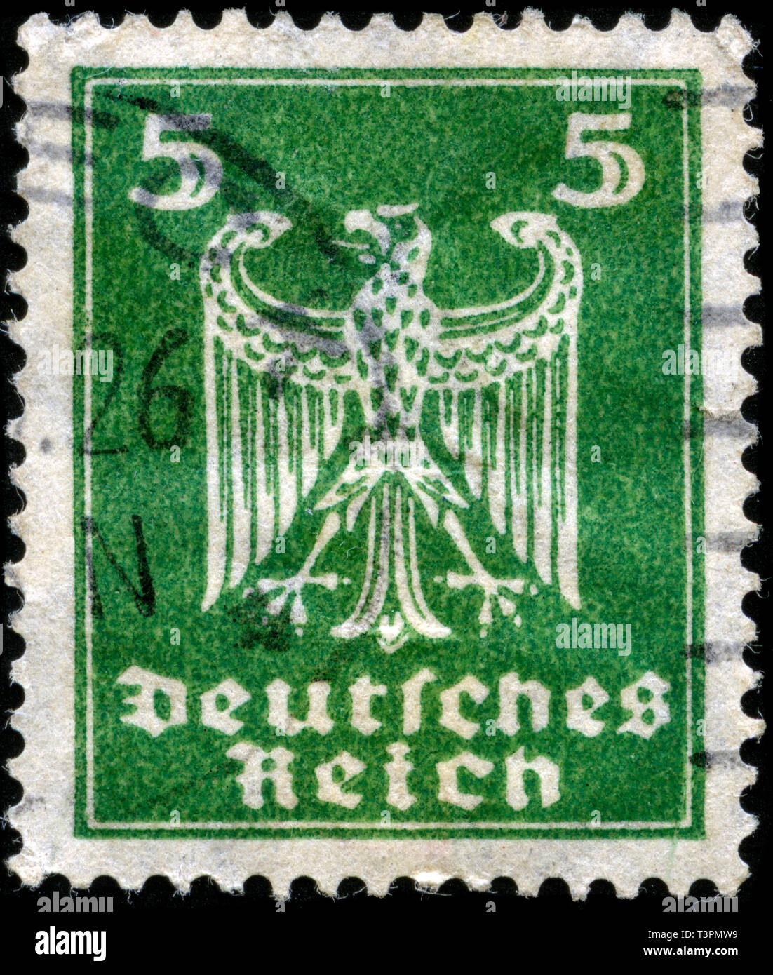 Briefmarken aus dem Deutschen Reich in der dauerserien 7 vSerie 1924