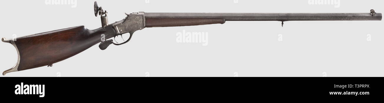 Die langen Arme, moderne Systeme, Sport Gewehr System Winchester Modell 1885, Nummer 69565, Kaliber 8 mm, Additional-Rights - Clearance-Info - Not-Available Stockfoto