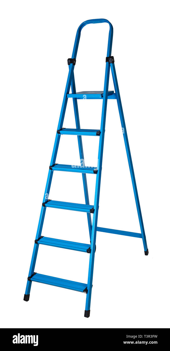 Neue Treppe Trittleiter auf weißem Hintergrund isoliert Stockfoto Neue Treppe Trittleiter auf weißem Hintergrund isoliert Stockfoto