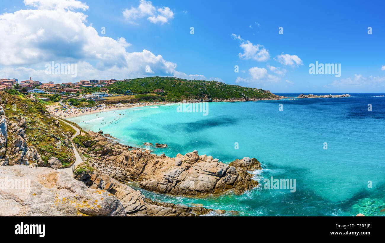 Landschaft mit Santa Teresa Gallura und Strand Rena Bianca, Nord Insel Sardinien, Italien Stockfoto