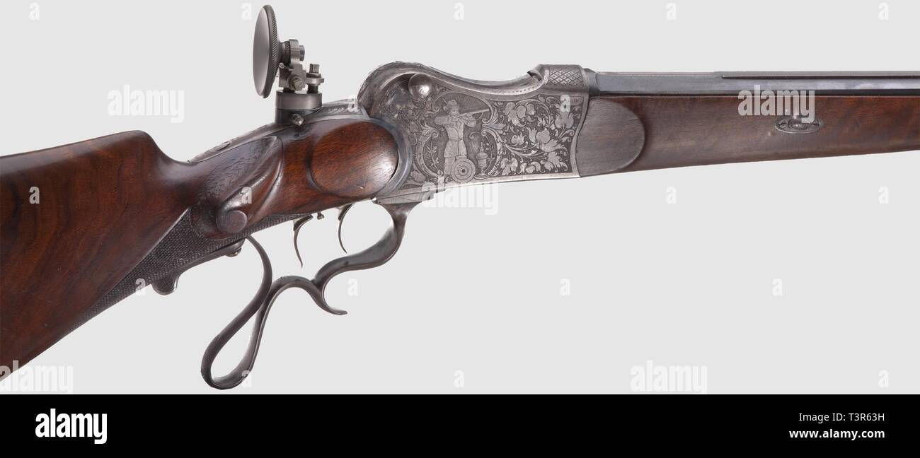 Die langen Arme, moderne Systeme, Sport Gewehr, G. Greiss in München, Kaliber 8,15 x 46 R, Nummer 94, Additional-Rights - Clearance-Info - Not-Available Stockfoto