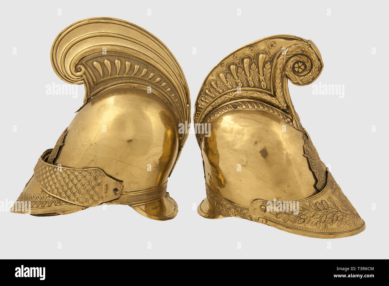 PREMIERE ET SECONDE RESTAURATION 1815-1848, Casque d'officier de Sapeurs-pompiers de la Ville de Millau, période de la Monarchie de Juillet, Additional-Rights - Clearance-Info - Not-Available Stockfoto