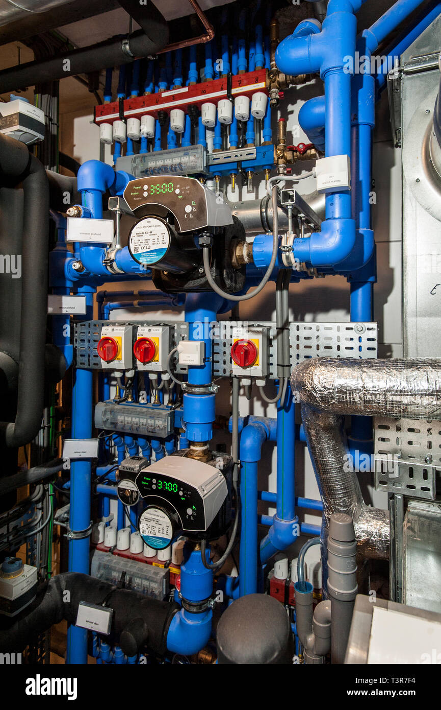 Heizung Steuerung einer Heizungsanlage Stockfoto
