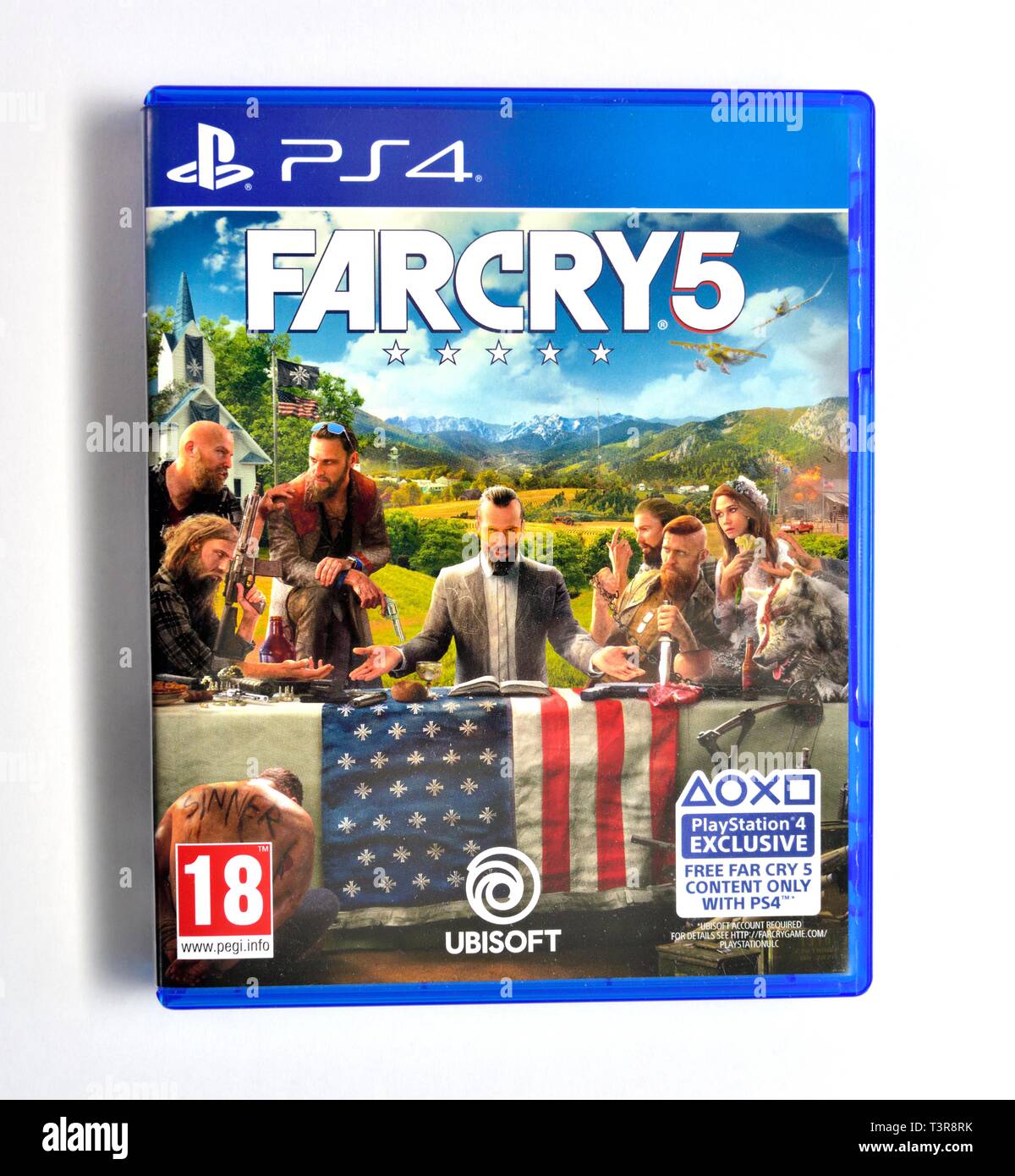 PS4-Spiel Farcry 5. Stockfoto
