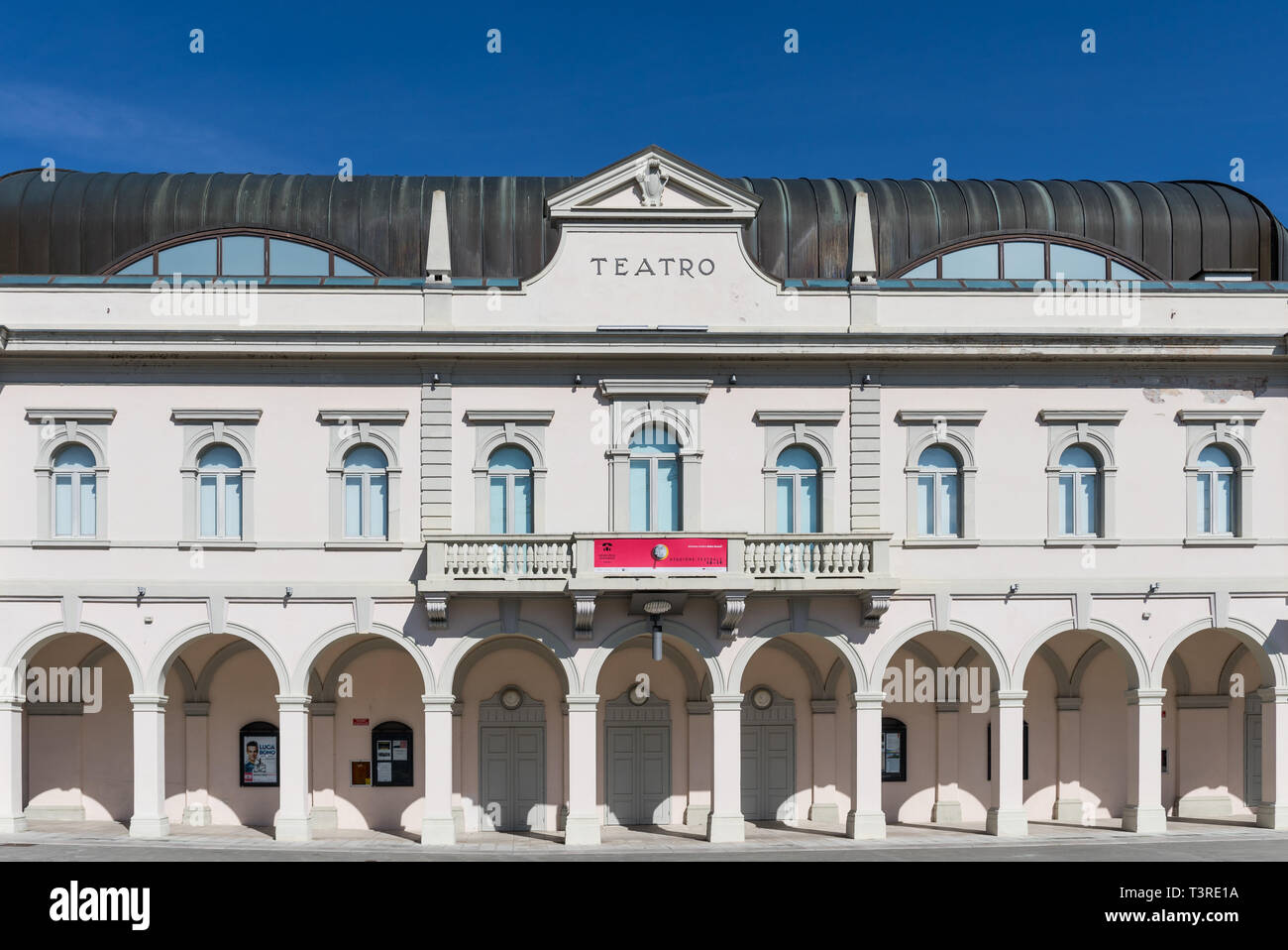 Das Städtische Theater (Teatro Comunale) in Gradisca d'Isonzo, Friaul Julisch Venetien, Italien Stockfoto