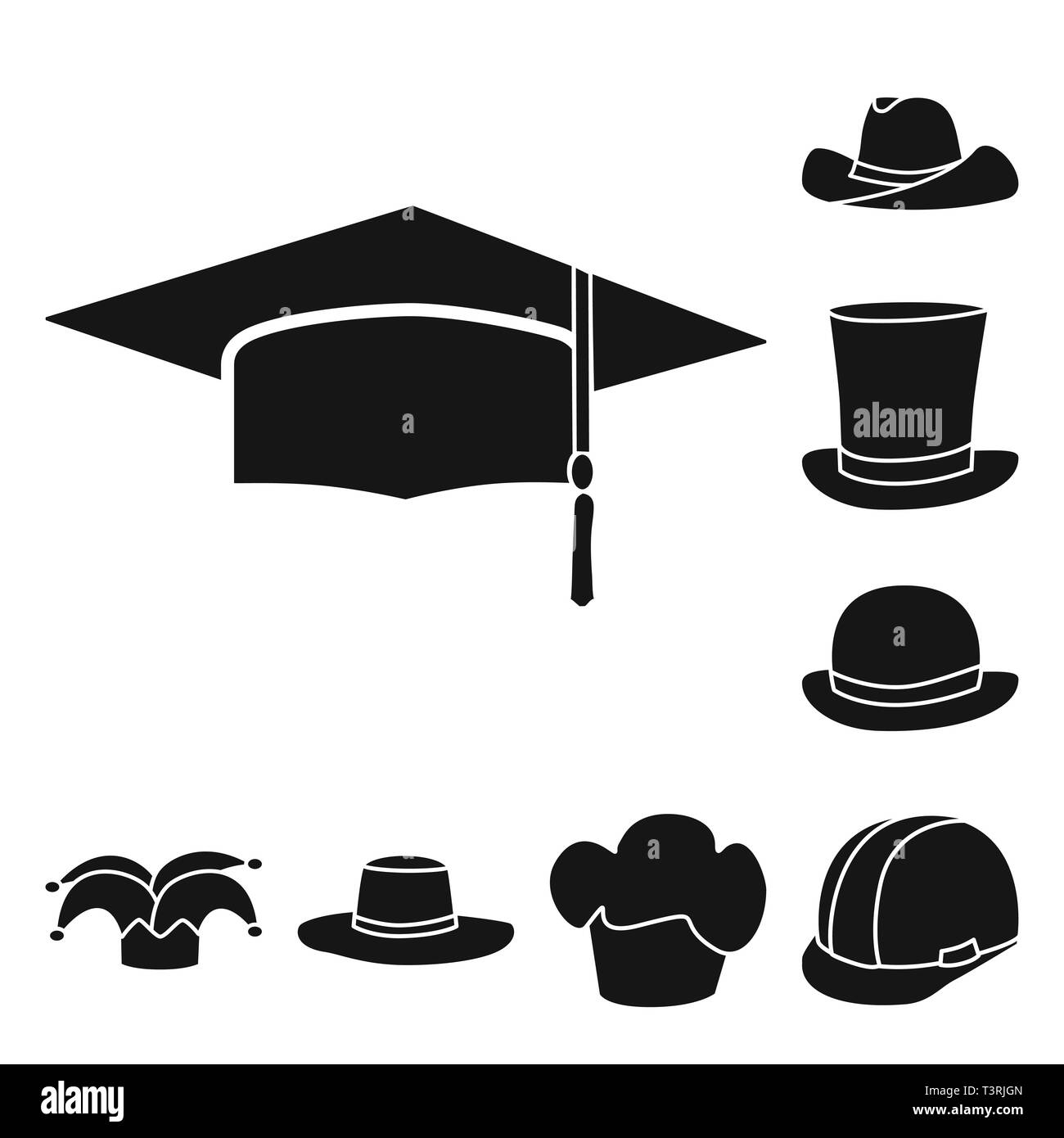 Isoliertes Objekt von beanie und Baskenmütze Symbol. Sammlung von beanie und napper Vektor Illustration. Stock Vektor